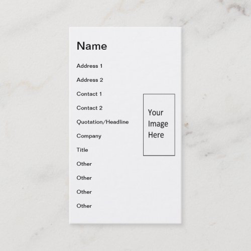 Portrait GSD standard size template Business Card