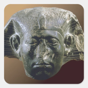 Portrait head of Sesostris III from a sphinx Square Sticker