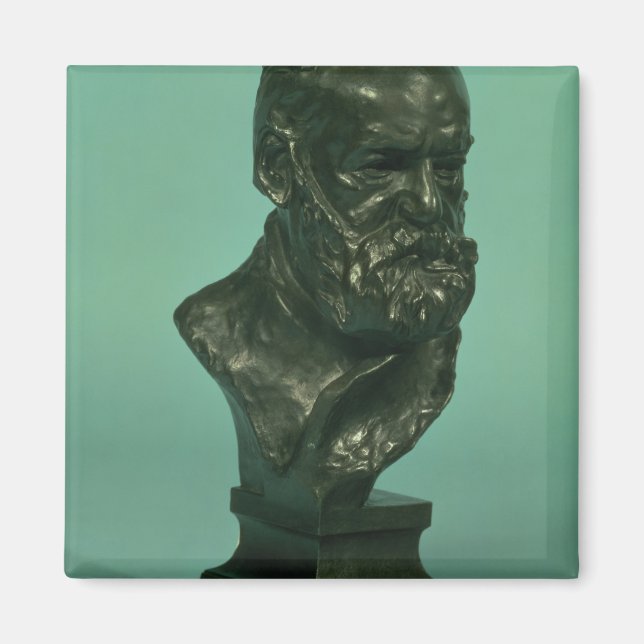 Portrait head of Victor Hugo (1802-85) (bronze) Magnet (Front)