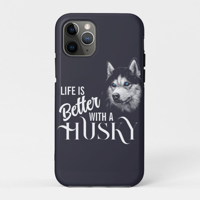 Portrait Head Siberian Husky With Blue Eyes  Case-Mate iPhone Case (Back)