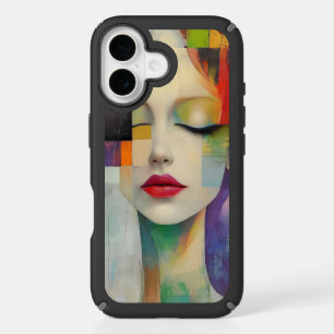 Portrait in Color Block Surrealism iPhone 16 Case