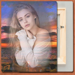 Portrait Los Muertos Beach Sunset 1182 Metal Print