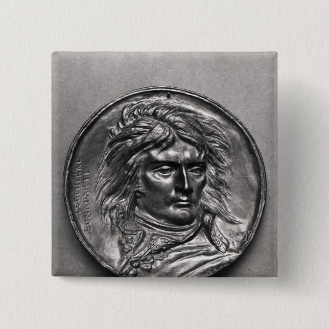 Portrait medallion of General Bonaparte  c.1830 Pinback Button (Front)