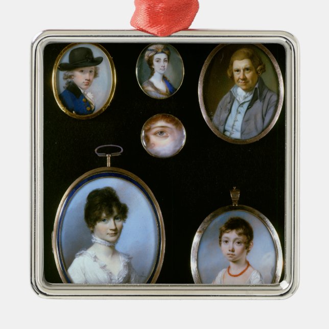 Portrait miniatures, from LtoR and TtoB: Sir Thoma Metal Ornament (Front)