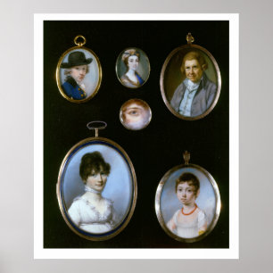 Portrait miniatures, from LtoR and TtoB: Sir Thoma Poster