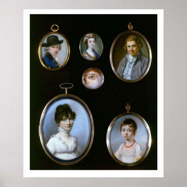 Portrait miniatures, from LtoR and TtoB: Sir Thoma Poster (Front)