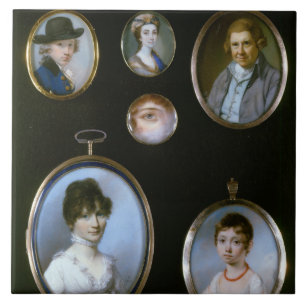 Portrait miniatures, from LtoR and TtoB: Sir Thoma Tile