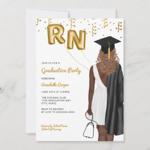 Portrait Nursing School Graduation Party Invitation