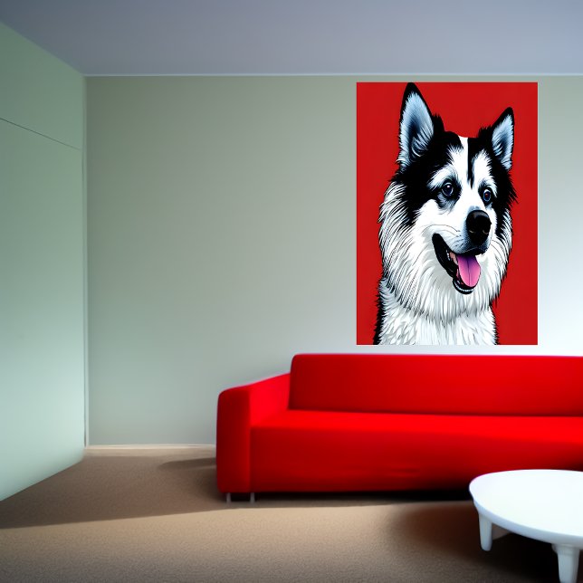 Portrait of a American Eskimo Dog | AI Art  Poster (Creator Uploaded)