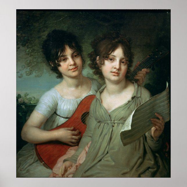 Portrait of A. and V. Gagarin, 1802 Poster (Front)