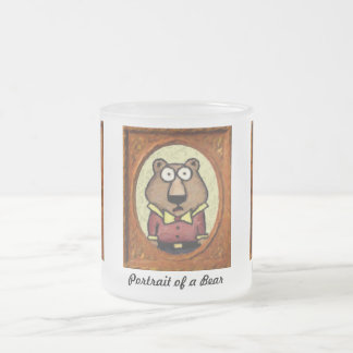 Portrait of a Bear Frosted Glass Coffee Mug