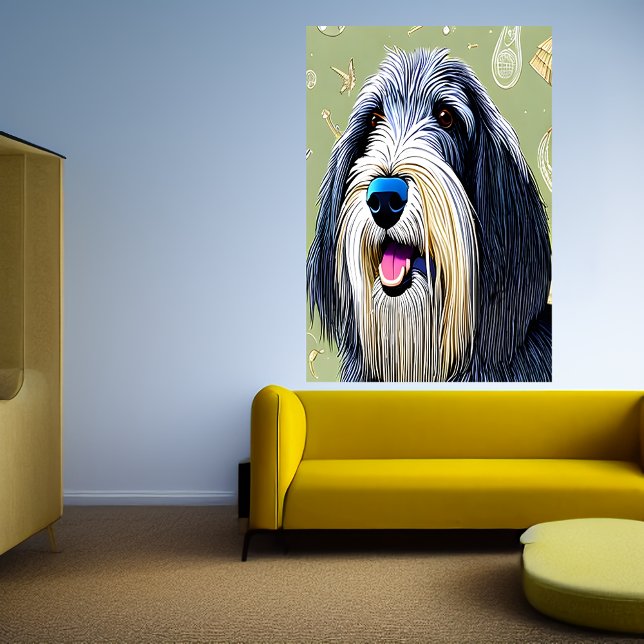 Portrait of a Bearded Collie | AI Art  Poster (Creator Uploaded)