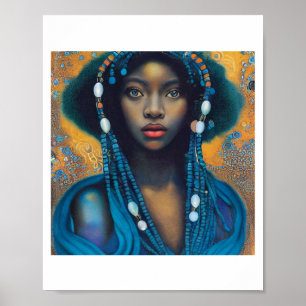 Portrait of a beautiful African Goddess  Poster