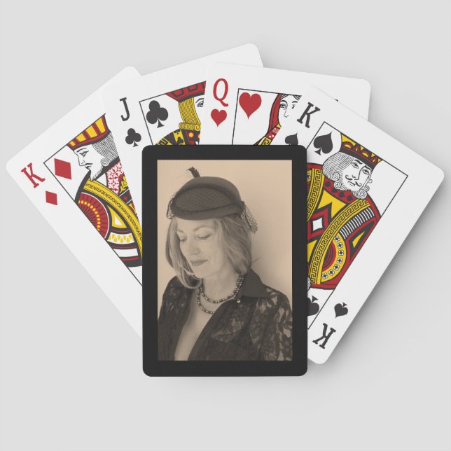 Portrait of a Beautiful Woman Poker Cards (Back)