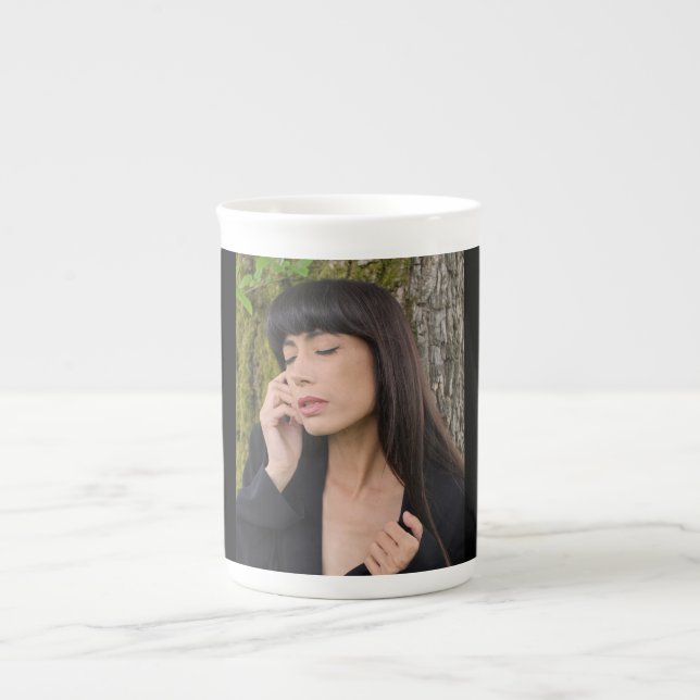 Portrait of a Beautiful Young Lady Bone China Mug (Front)
