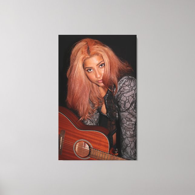 Portrait of a Beautiful Young Lady Canvas Print (Front)