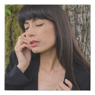 Portrait of a Beautiful Young Lady Faux Canvas Print