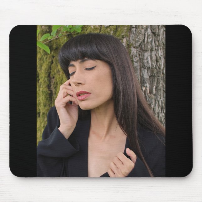 Portrait of a Beautiful Young Lady Mouse Pad (Front)