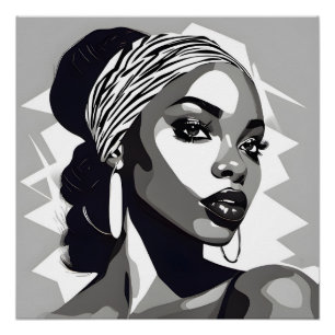 Portrait of a black Women Poster