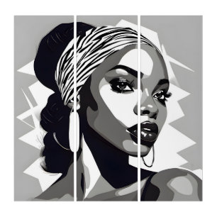 Portrait of a black Women Triptych