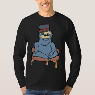 Portrait Of A Blue Sloth Sitting In A Chair T-Shirt