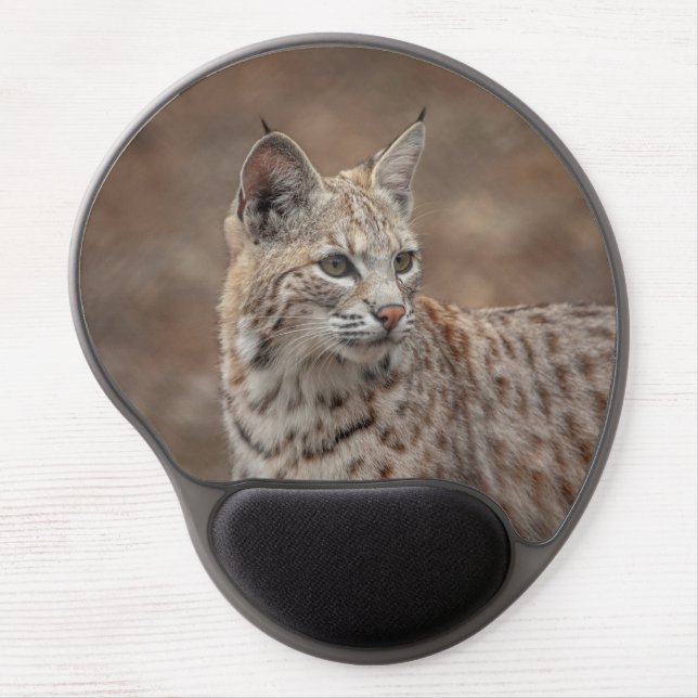 Portrait of a Bobcat Gel Mouse Pad (Front)