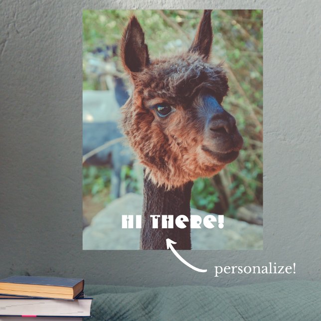 Portrait of a brown alpaca poster (Creator Uploaded)