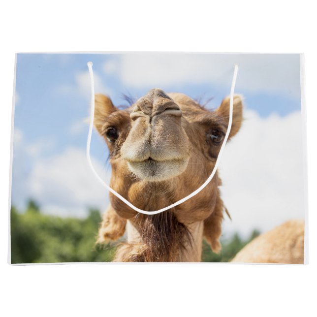Portrait of a Camel Large Gift Bag (Front)