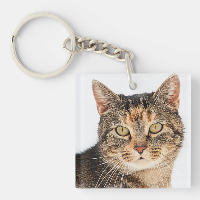 Portrait of a cat keychain (Front)