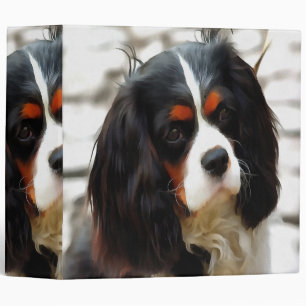 Portrait Of A Cavalier King Charles Spaniel 3 Ring Binder