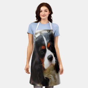 Portrait Of A Cavalier King Charles Spaniel Apron