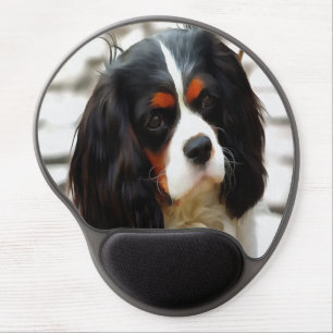Portrait Of A Cavalier King Charles Spaniel Gel Mouse Pad
