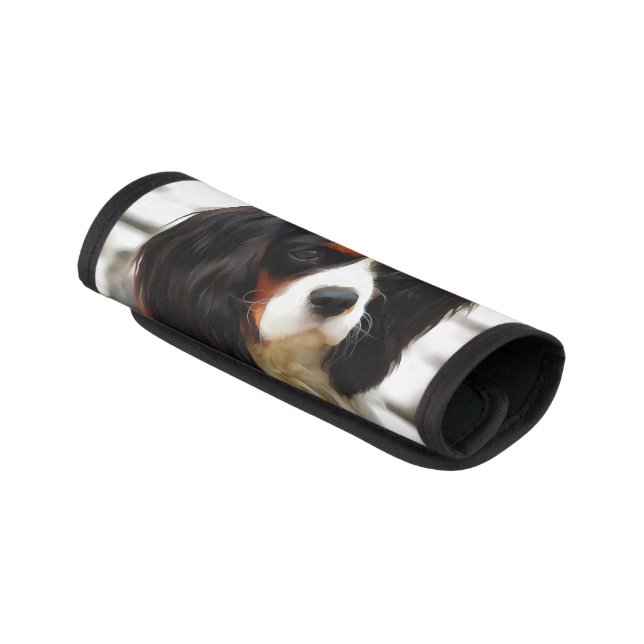 Portrait Of A Cavalier King Charles Spaniel Luggage Handle Wrap (Angled)