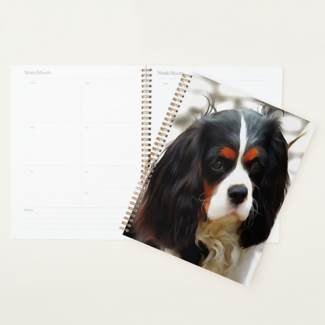 Portrait Of A Cavalier King Charles Spaniel Planner (Display)