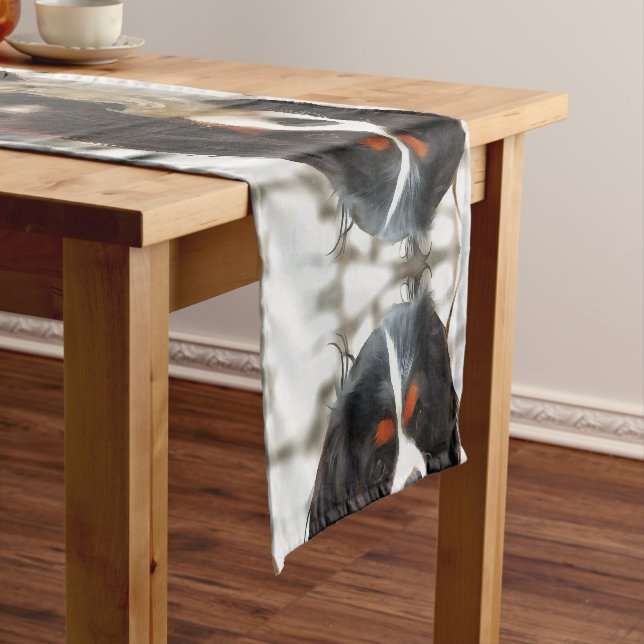 Portrait Of A Cavalier King Charles Spaniel Short Table Runner (In Situ)