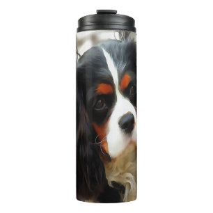 Portrait Of A Cavalier King Charles Spaniel Thermal Tumbler
