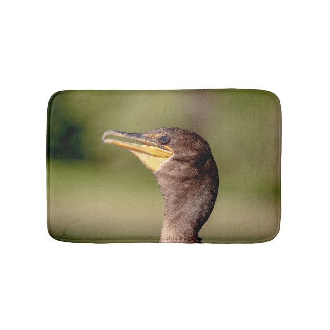 Portrait of a Cormorant Bath Mat (Front)