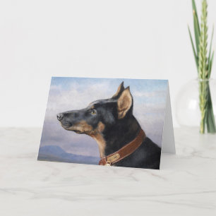 Portrait of a Doberman   Carl Reichert Card