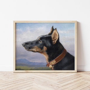 Portrait of a Doberman   Carl Reichert Poster