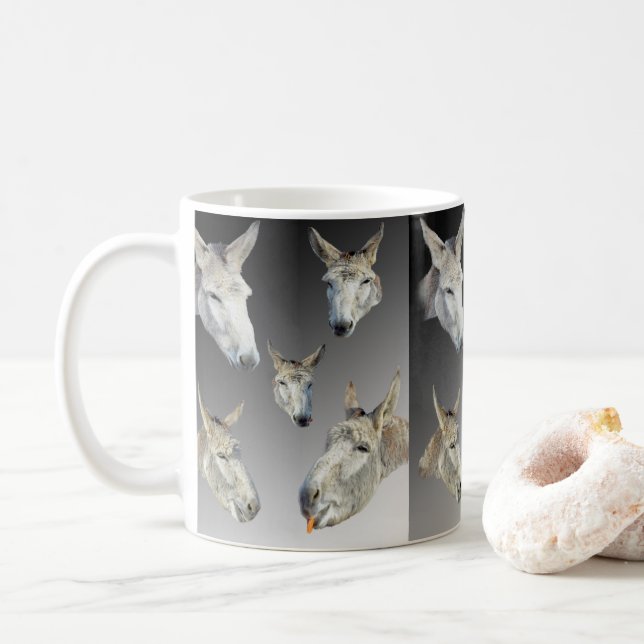 Portrait Of A Donkey, Coffee Mug (With Donut)