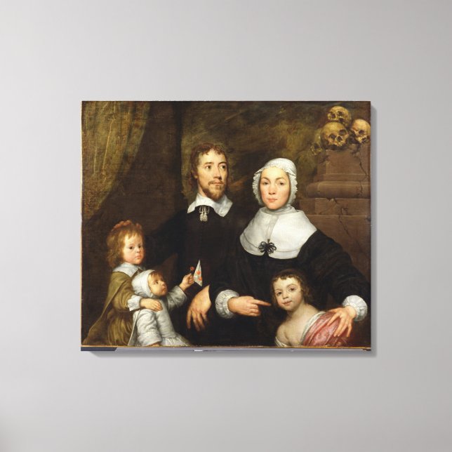 Portrait of a Family, Probably that of Richard Str Canvas Print (Front)