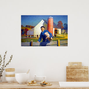 Portrait of a Farmer NC Wyeth 1943 Poster