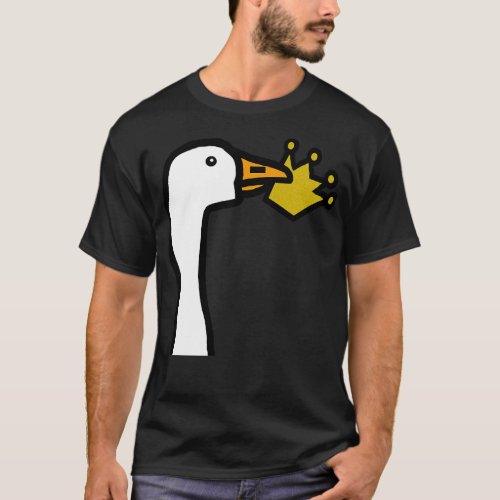 Portrait of a Funny Goose Stealing a Crown T_Shirt