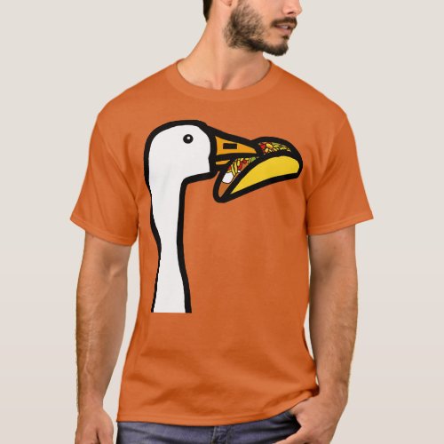Portrait of a Gaming Goose Stealing a Taco T_Shirt