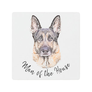 Portrait of a German Shepherd Dog Sketched Art