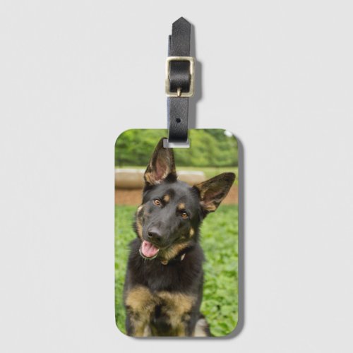 Portrait of a German Shepherd Luggage Tag