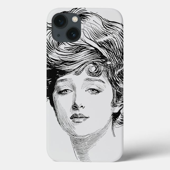 Portrait Of A  Gibson Girl, 1900 Case-Mate iPhone Case (Back)