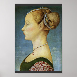 Portrait Of A Girl By Pollaiuolo Piero Poster