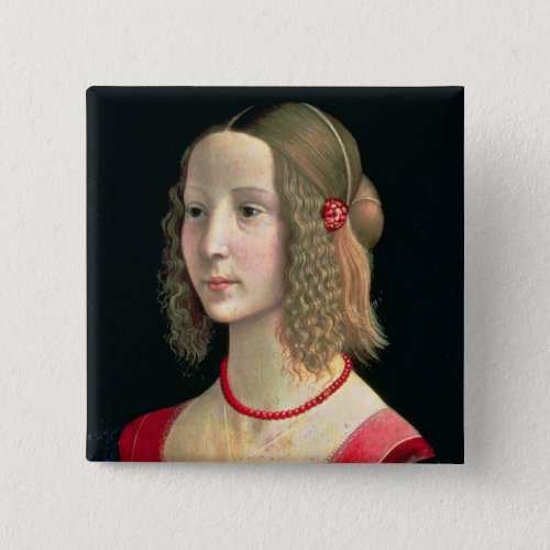 Portrait of a Girl c1490 Button