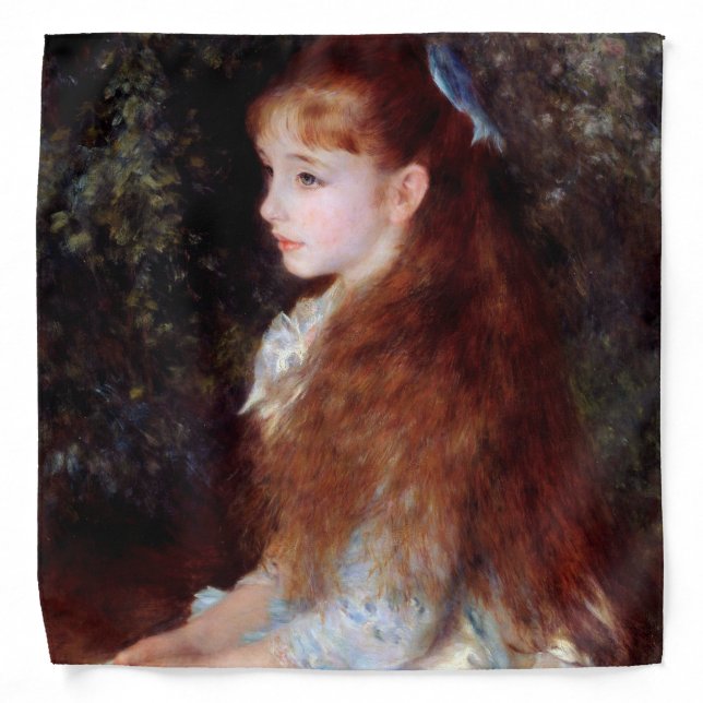Portrait of a Girl with Blue Ribbon, Renoir Bandana (Front)